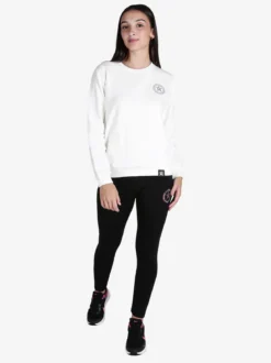 Hollywood Milano Felpa girocollo da donna sportiva con strass