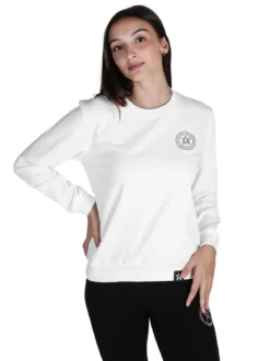 Hollywood Milano Felpa girocollo da donna sportiva con strass