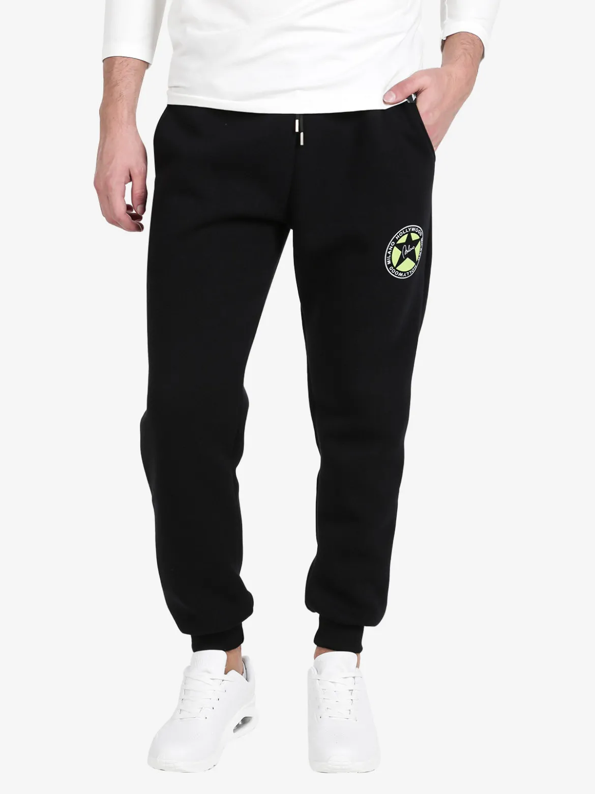 Hollywood Milano Pantaloni tuta da uomo con interno felpato