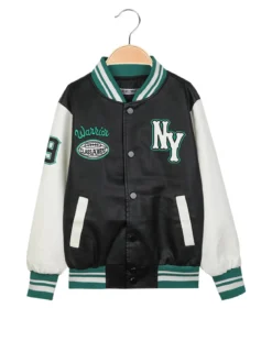 Hollywork Giacca baseball da bambino in ecopelle