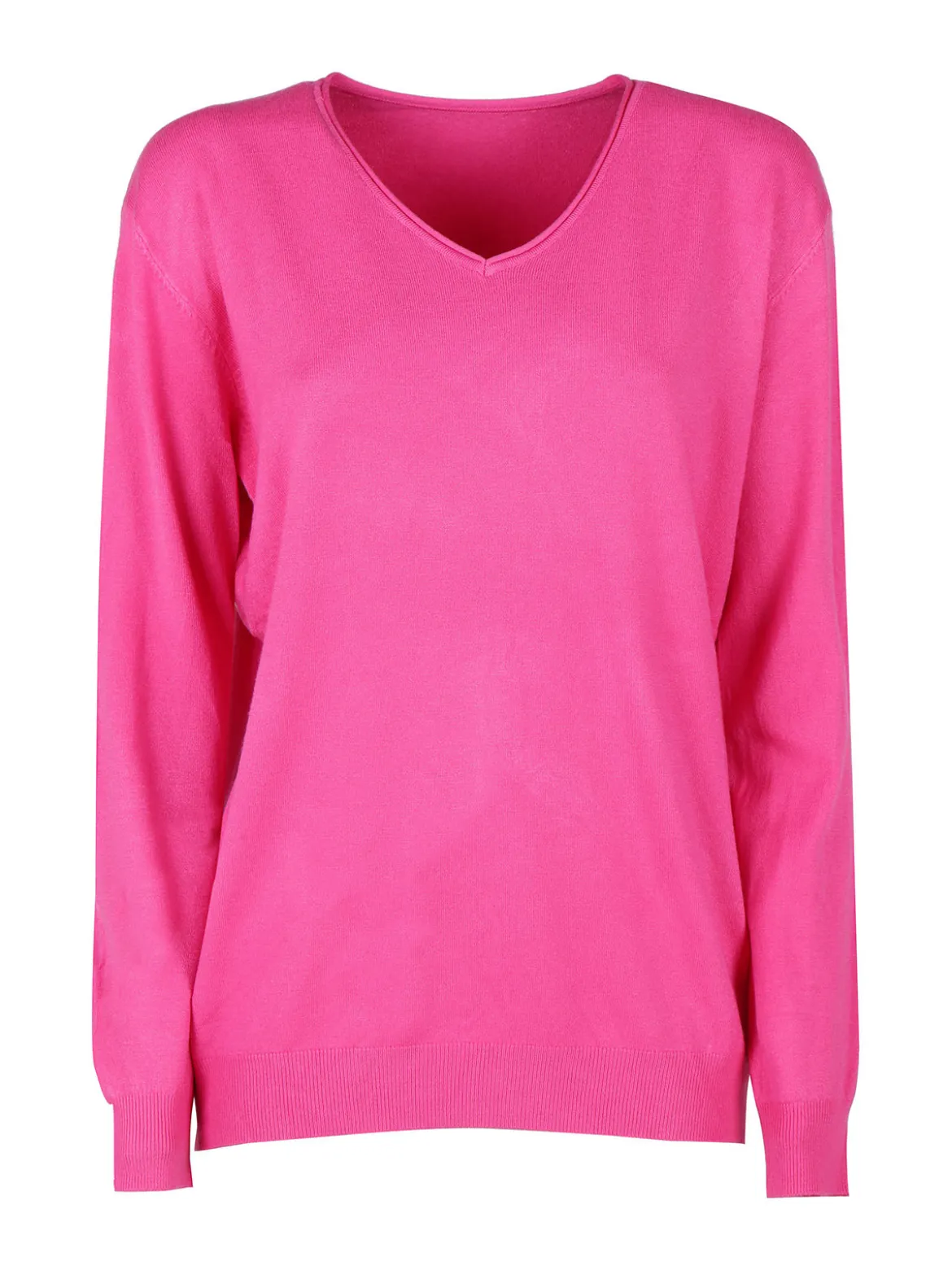 Honey Winter Pullover donna in maglia con scollo V