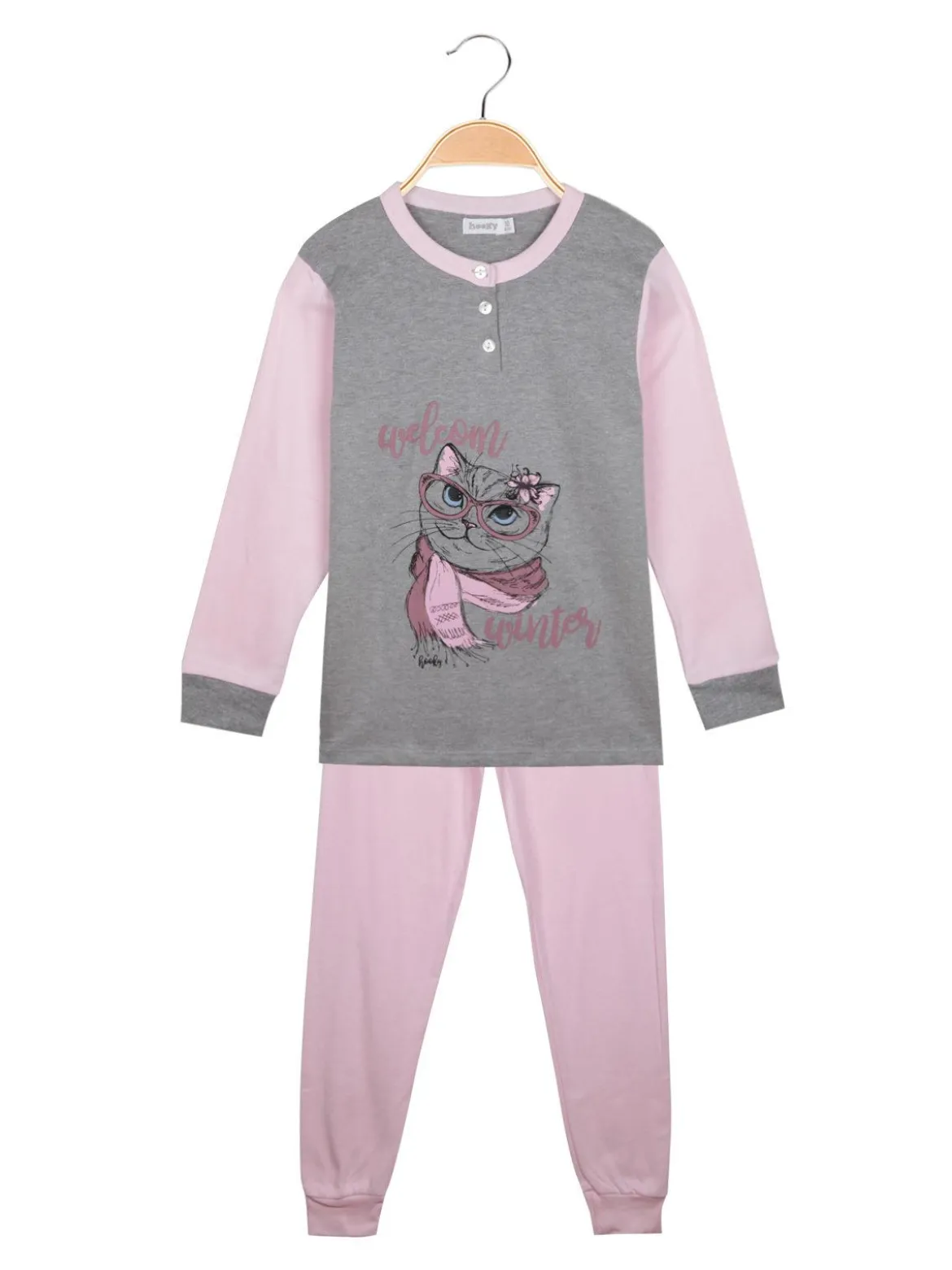 Hooky Pigiama lungo bambina con polsini
