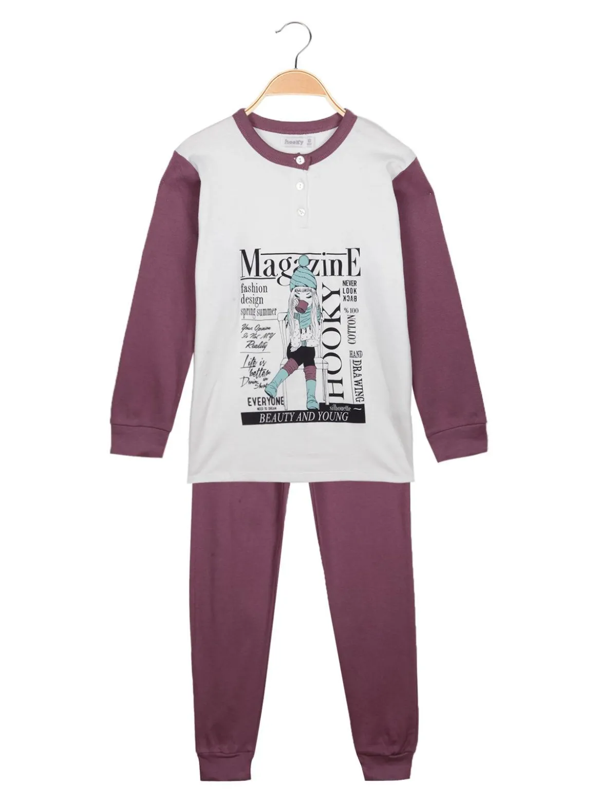 Hooky Pigiama lungo bambina in cotone
