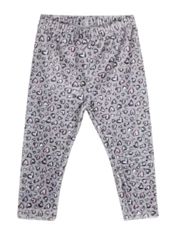 Hope Star Completo da neonata 2 pezzi con maglietta e leggins cuori in velluto - rosa