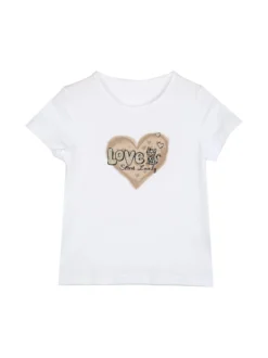 Hope Star Completo 3 pezzi da bambina con cappuccio e zip - bianco