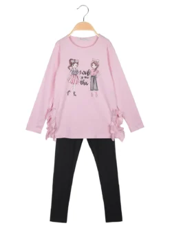 Hope Star Completo 2 pezzi da bambina con leggings a costine