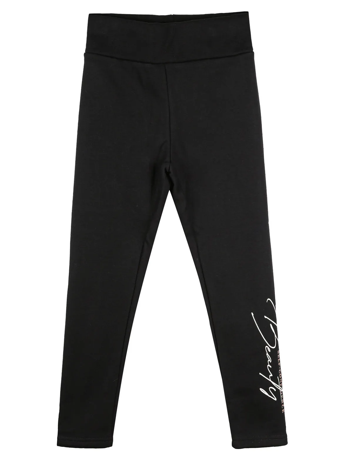 Hope Star Leggings felpati da bambina - nero