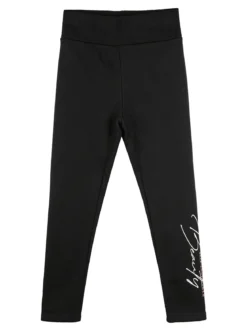Hope Star Leggings felpati da bambina - nero