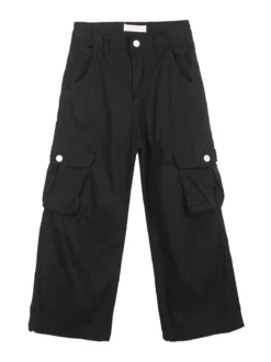 Hope Star Pantaloni cargo da bambina in cotone con coulisse sul fondo
