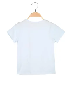 Hope Star T-shirt da bambina in cotone con stampa disegno e strass - azzurro