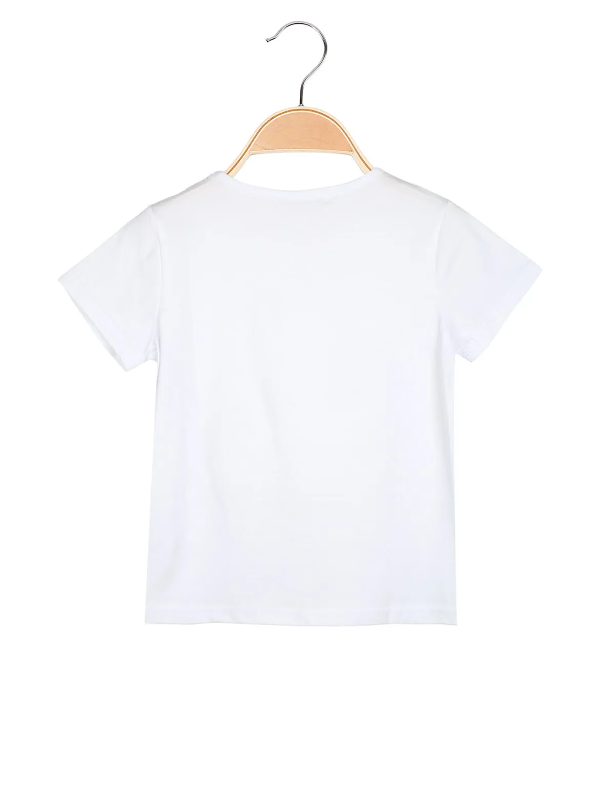 Hope Star T-shirt da bambina in cotone con stampa e strass - bianco