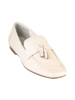 Hosis Mocassini donna in vera pelle con nappine