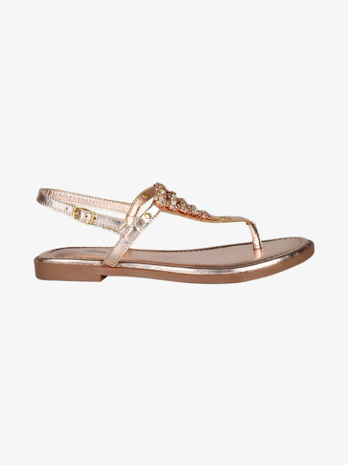 Hosis Sandali donna gioiello a infradito in pelle