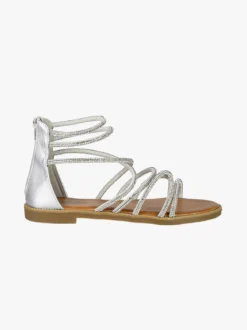 Hosis Sandali donna gioiello con tallone chiuso e zip