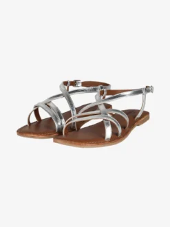 Hosis Sandali donna in pelle con fascette intrecciate