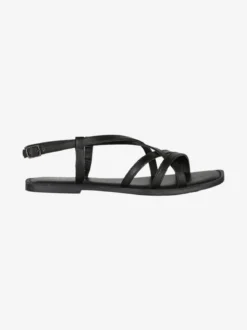 Hosis Sandali donna in pelle con fascette intrecciate