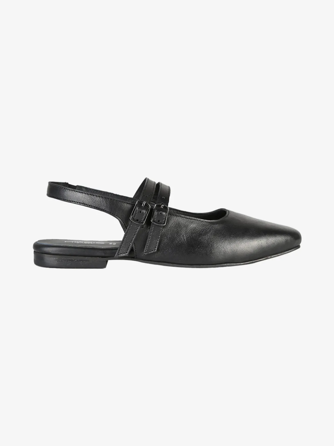 Hosis Slingback donna in pelle con fascette e cinturino alla caviglia