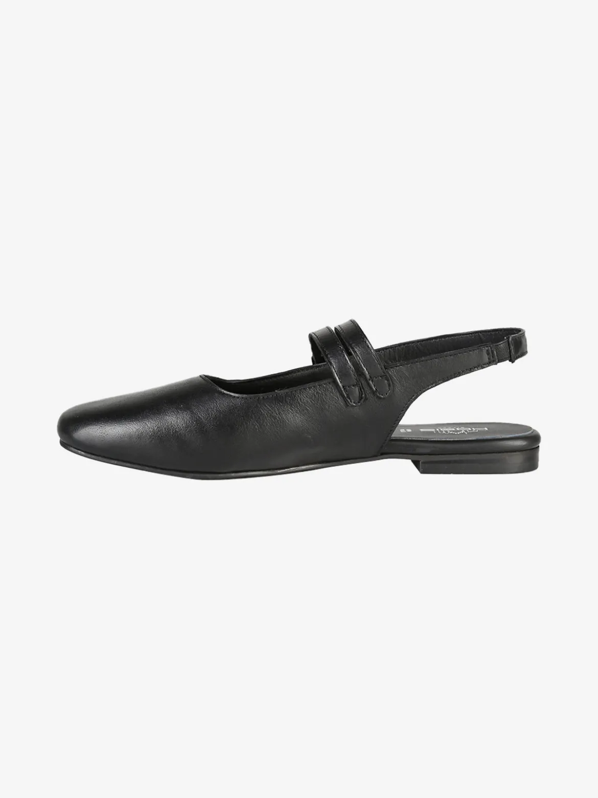 Hosis Slingback donna in pelle con fascette e cinturino alla caviglia