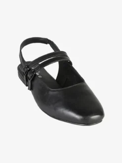 Hosis Slingback donna in pelle con fascette e cinturino alla caviglia