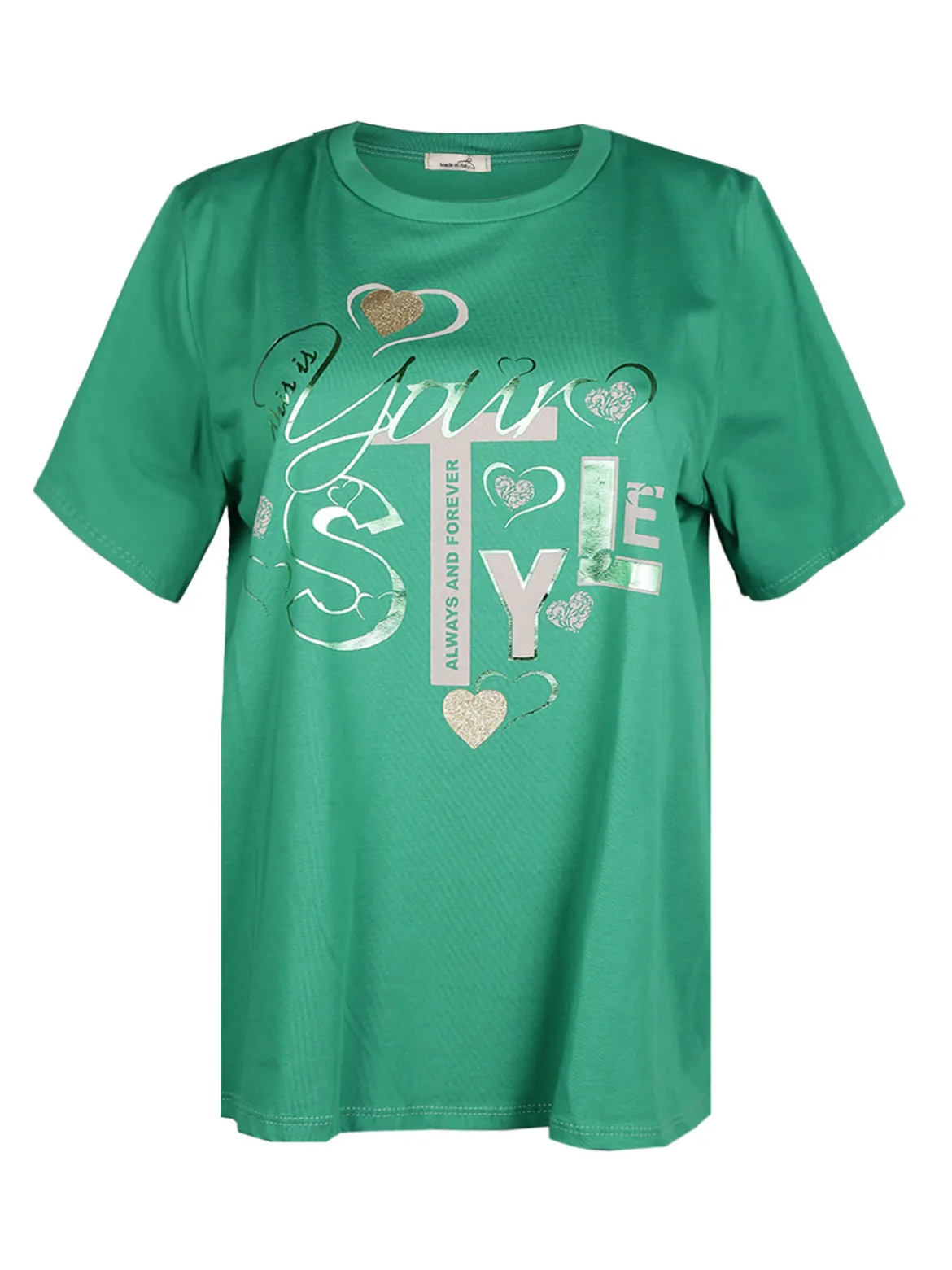 H20 T-shirt donna con stampa taglie forti