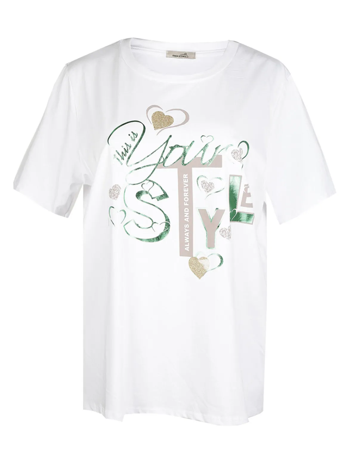 H20 T-shirt donna con stampa taglie forti