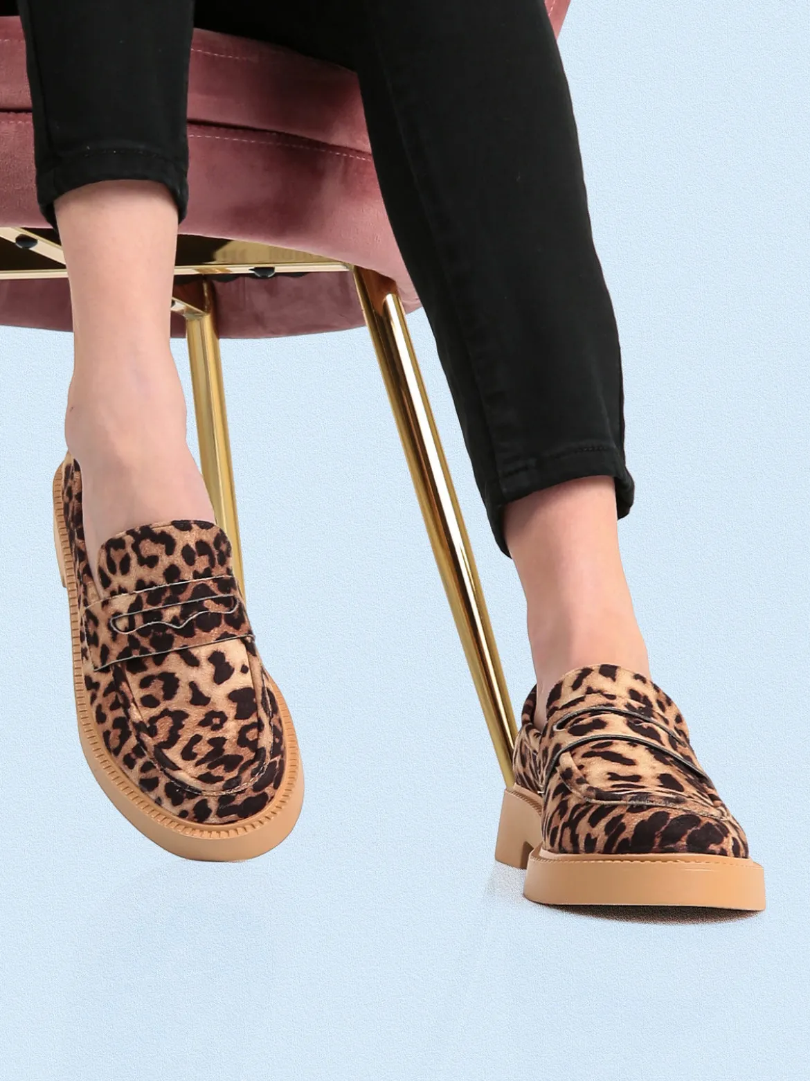 Ideal Shoes Mocassini donna maculati