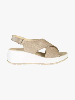 Igi&Co Sandali da donna in pelle con cinturino a strappo - champagne