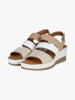 Igi&Co Sandali donna in pelle con zeppa e cinturini a strappo