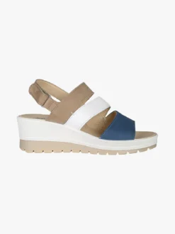 Igi&Co Sandali donna in pelle con zeppa e cinturini a strappo