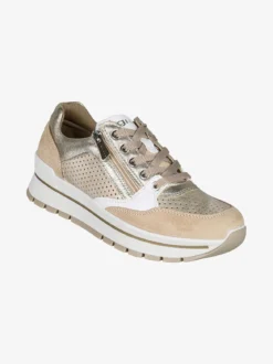 Igi&Co Sneakers casual in pelle da donna con zip e lacci