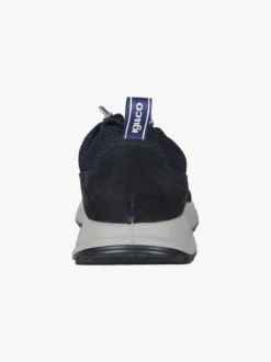 Igi&Co Sneakers da uomo in maglia con plantare in pelle e lacci elastici - blu scuro