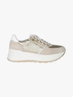Igi&Co Sneakers donna in pelle con zeppa platform