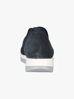 Igi&Co Sneakers donna slip on in maglia con plantare in pelle e zeppa - blu scuro
