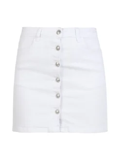 I Jeans Gonna in jeans da donna con bottoni decorati