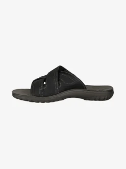 Inblu Ciabatte da uomo con fasce a strappo incrociate - nero