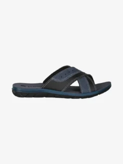 Inblu Ciabatte da uomo con fasce incrociate - blu scuro