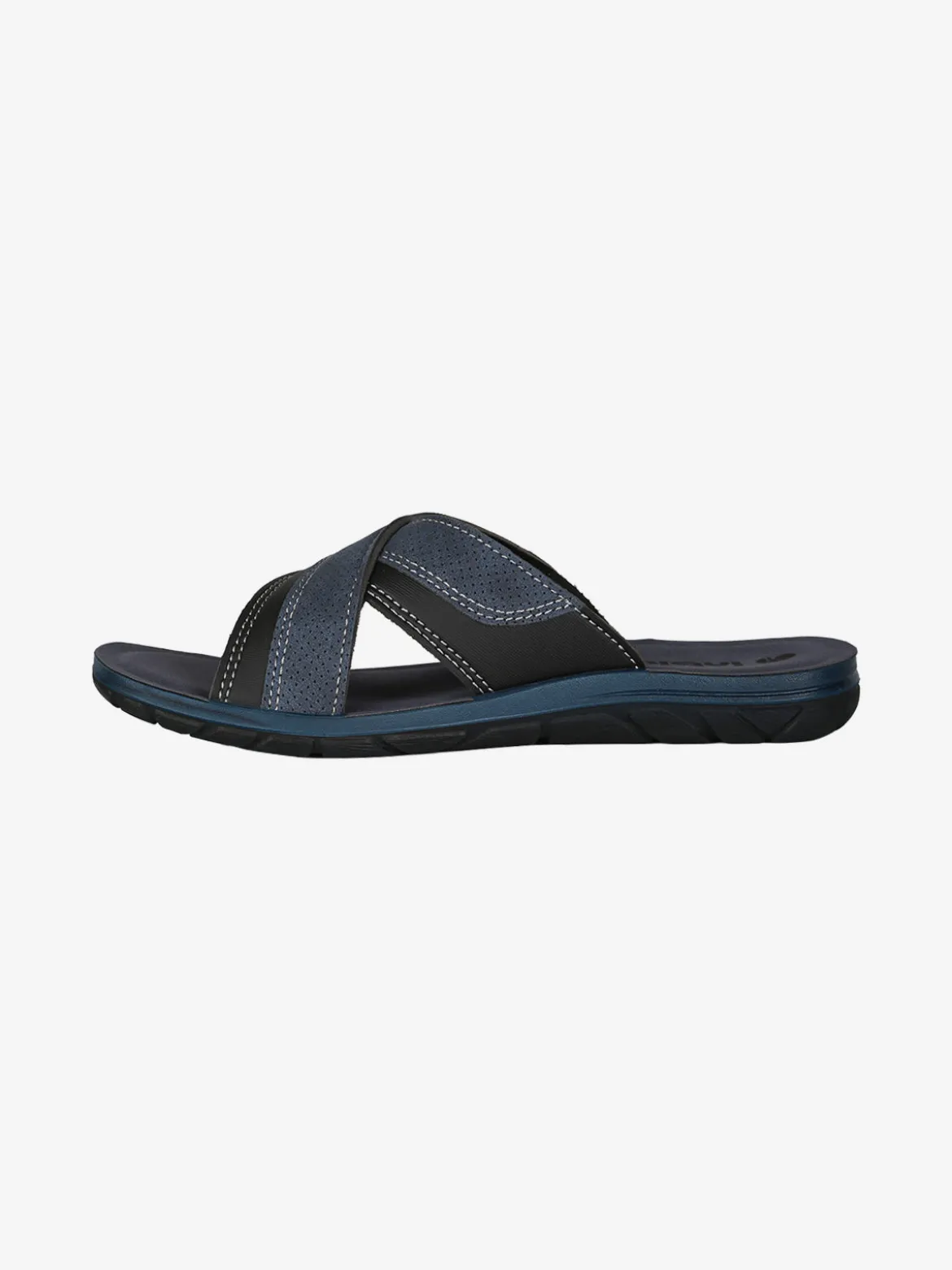 Inblu Ciabatte da uomo con fasce incrociate - blu scuro