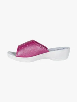 Inblu Ciabatte sanitarie da donna aperte con plantare in pelle - fucsia