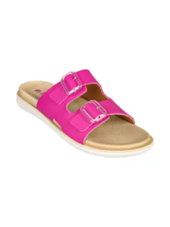Inblu DUAL DENSITY Ciabatte donna con doppia fibbia - fucsia