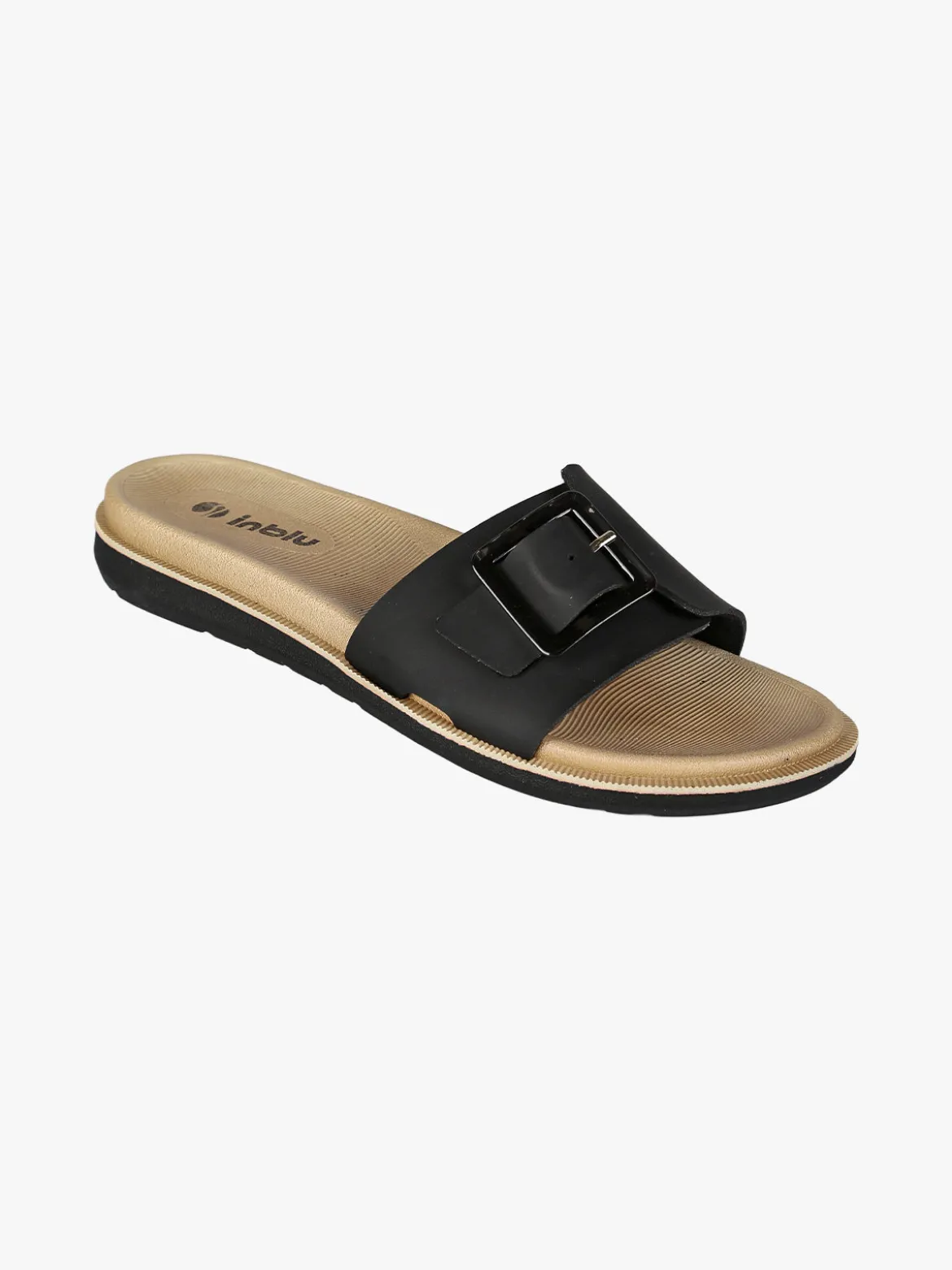 Inblu DUAL DENSITY Ciabatte donna con fibbia - nero