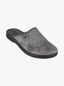 Inblu Pantofole da uomo in tessuto scamosciato con logo