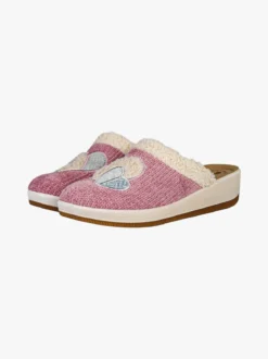 Inblu Pantofole donna invernali con zeppa - rosa
