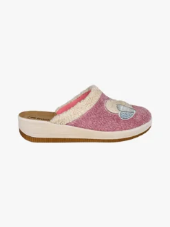 Inblu Pantofole donna invernali con zeppa - rosa