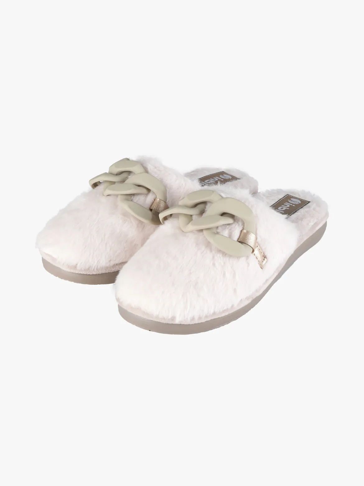 Inblu Pantofole donna pelose con catena