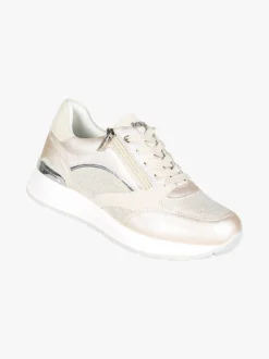 Inblu Sneakers brillantinata da donna con platform - perla