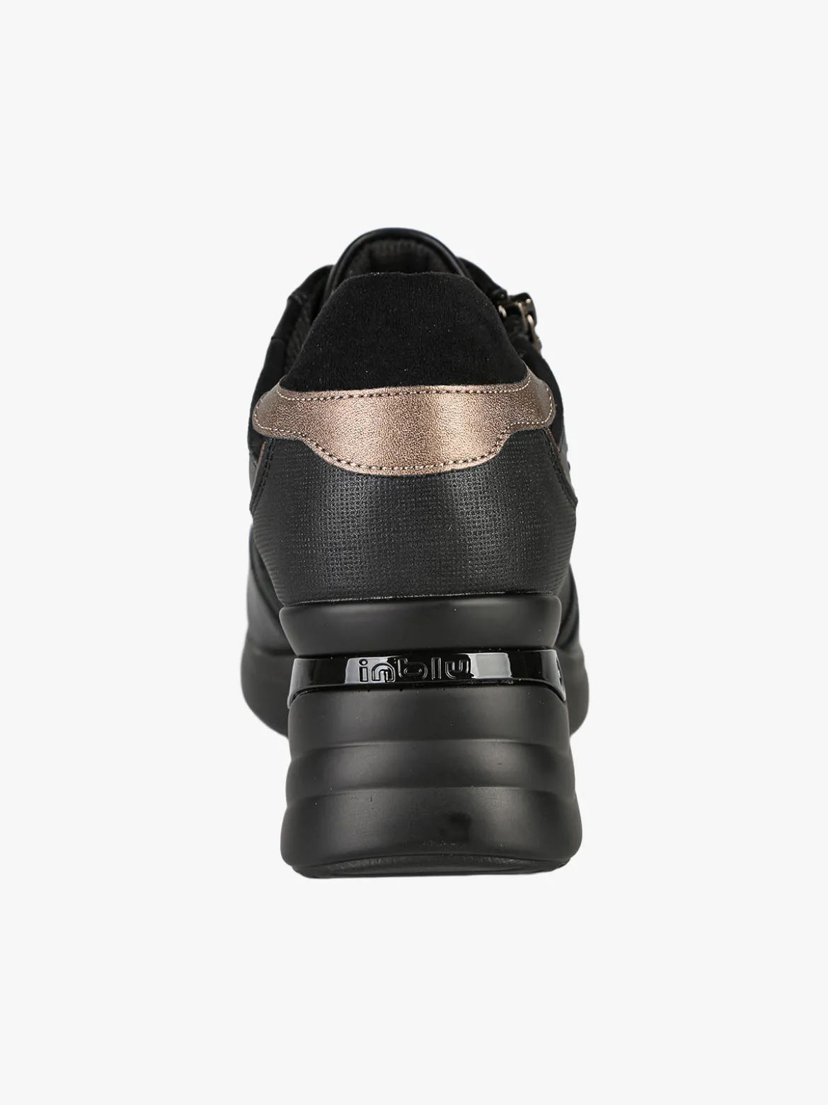 Inblu Sneakers donna con zeppa - nero