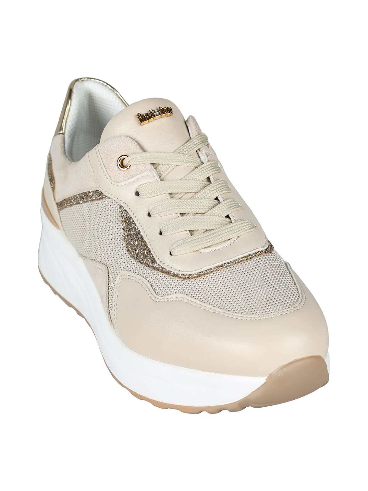 Inblu Sneakers donna in mesh e tessuto scamosciato con platform