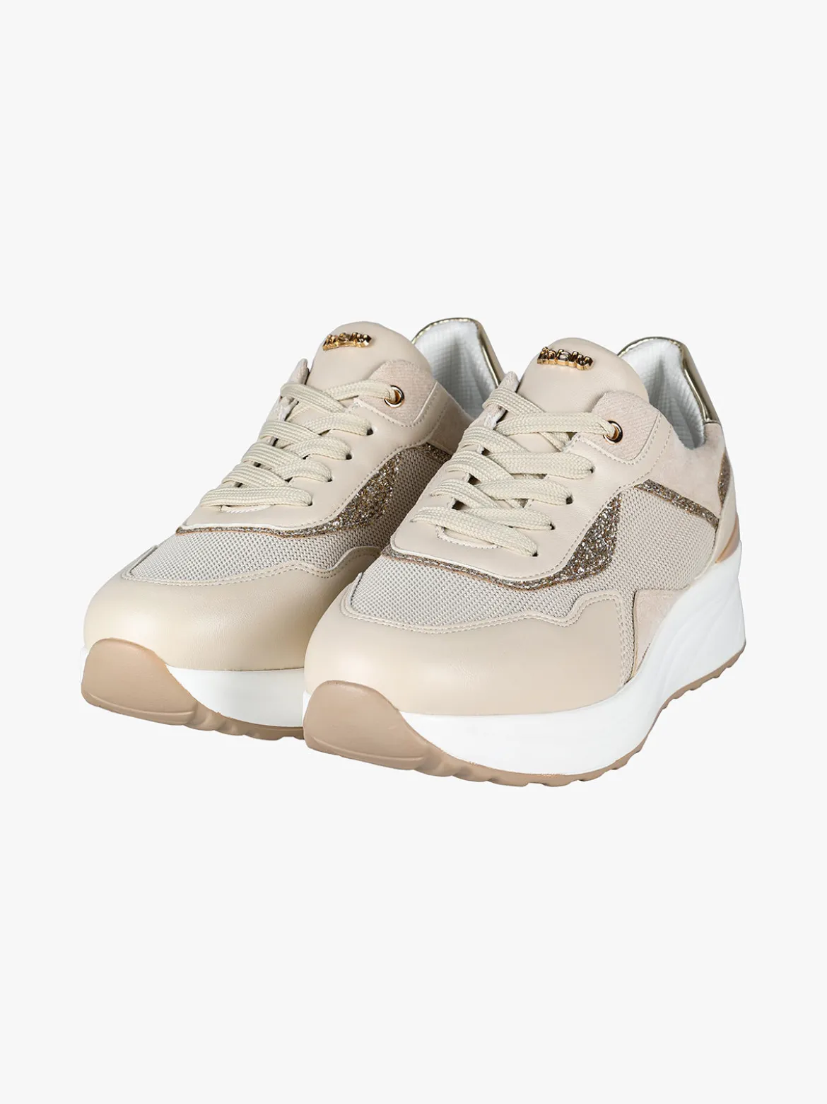 Inblu Sneakers donna in mesh e tessuto scamosciato con platform