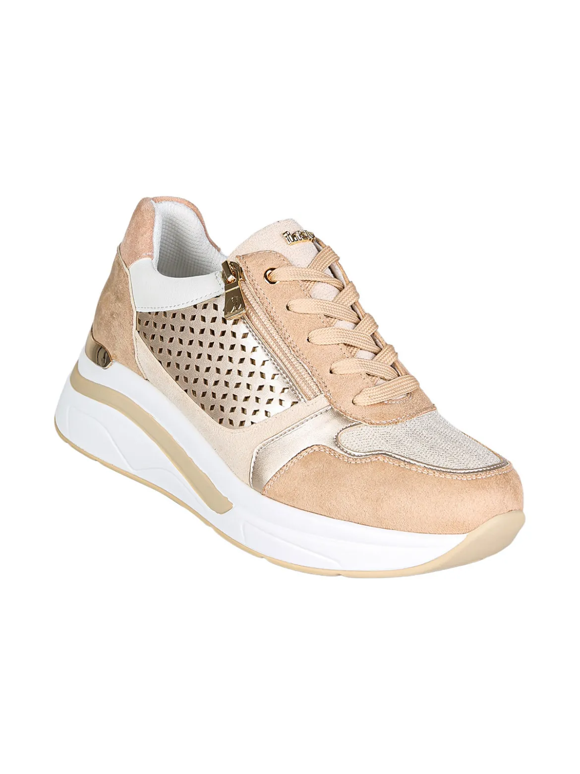 Inblu Sneakers donna multicolore con zeppa - sabbia