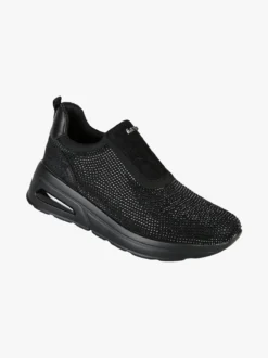 Inblu Sneakers donna slip on con zeppa e strass - nero
